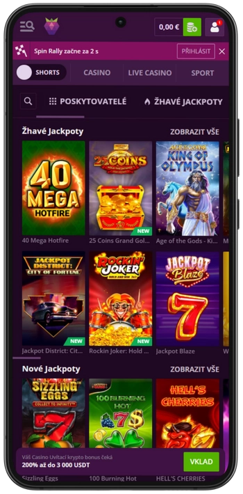 Elegir slot y jugar