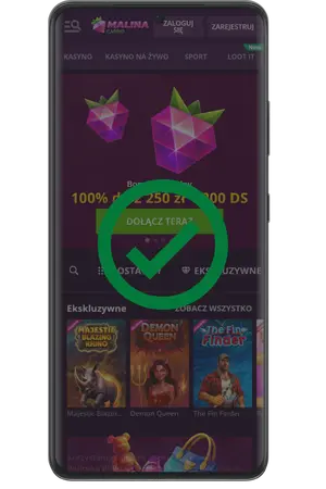 Malina Casino Bonus aktywowany rejestracja gotowa