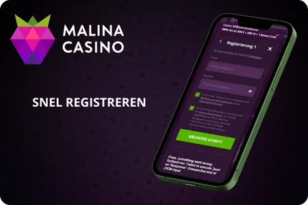 Snel registreren Malina Casino